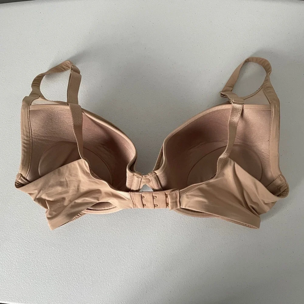 Thirdlove 24/7 Classic Contour Plunge Bra Nude Tan Color Size Women's 36E